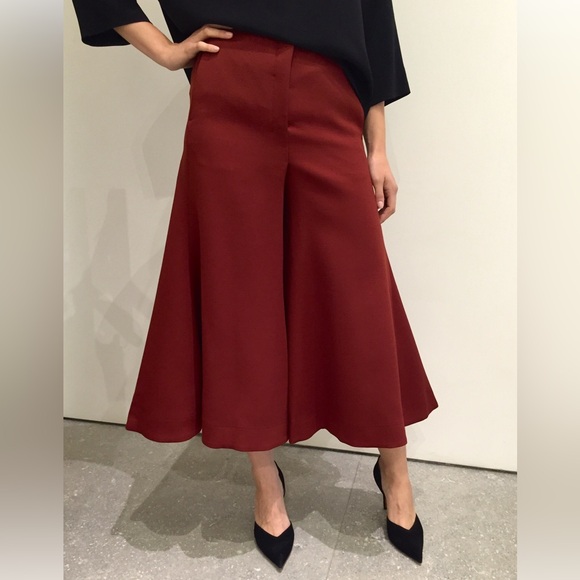 Celine Dresses & Skirts - Celine Burgundy Phoebe Philo wool jersey culottes sz 40